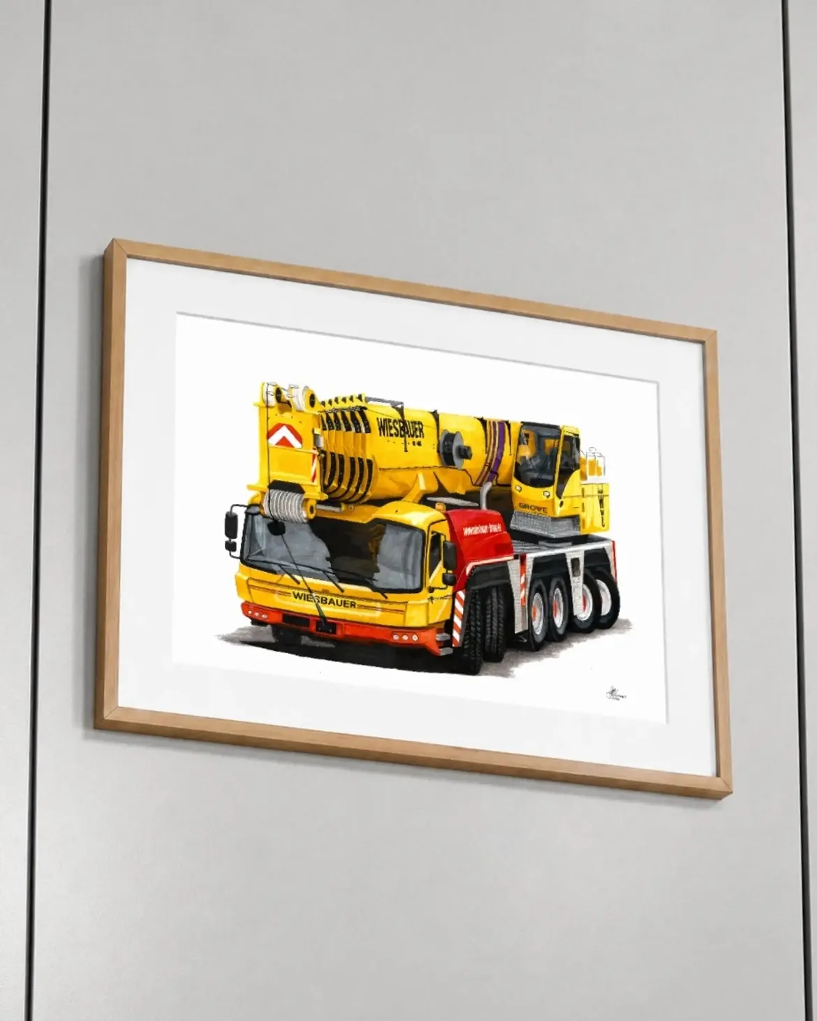 Colored pencil artwork of a Wiesbauer machine